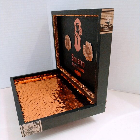 Suenos de Saundra Upcycled, EXTREMELY RARE, Sinistro Cigar Box, Accent - Picture 8 of 10